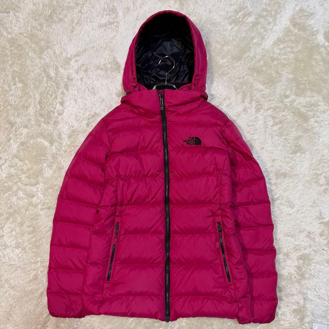 【人気】ノースフェイス 海外限定 ダウンジャケット ピンク レディース Lサイズ