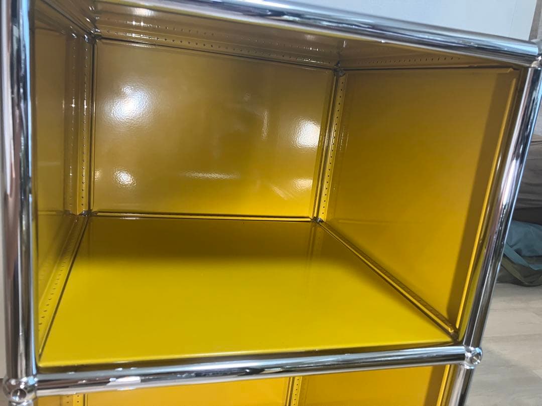 USM Haller/USM ハラー サイドテーブル 2段キャビネット/イエロー