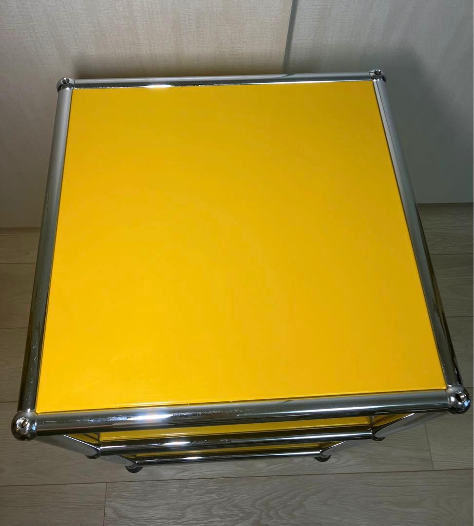 USM Haller/USM ハラー サイドテーブル 2段キャビネット/イエロー