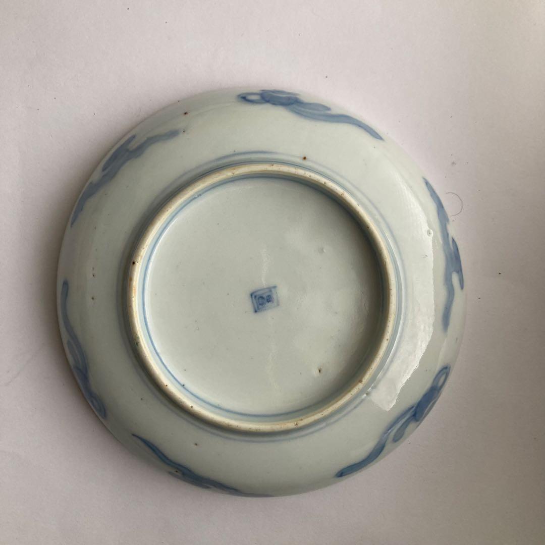 赤絵蝶赤絵皿　器　庫山窯、九谷焼や犬山焼、柿右衛門、大聖寺伊万里や古伊万里好き