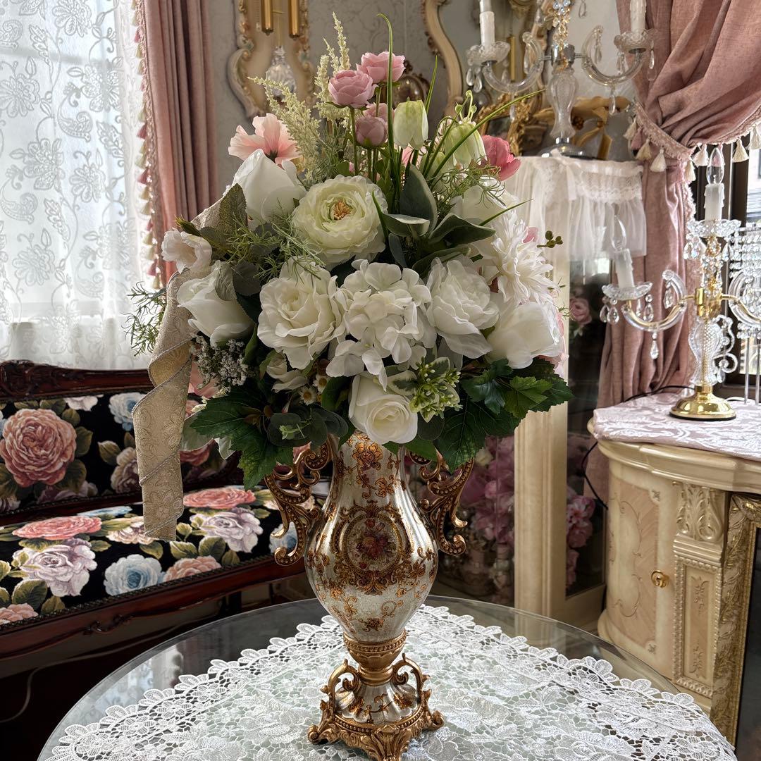 ロココ調 造花アレンジメント 特大サイズ ダブルフェイス