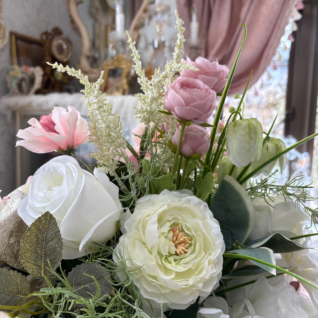 ロココ調 造花アレンジメント 特大サイズ ダブルフェイス