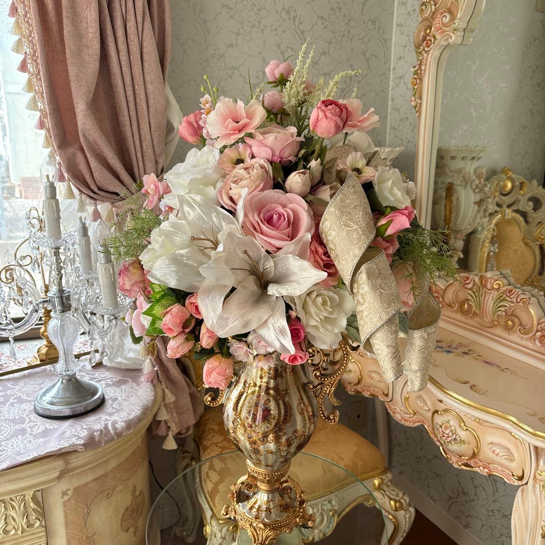 ロココ調 造花アレンジメント 特大サイズ ダブルフェイス