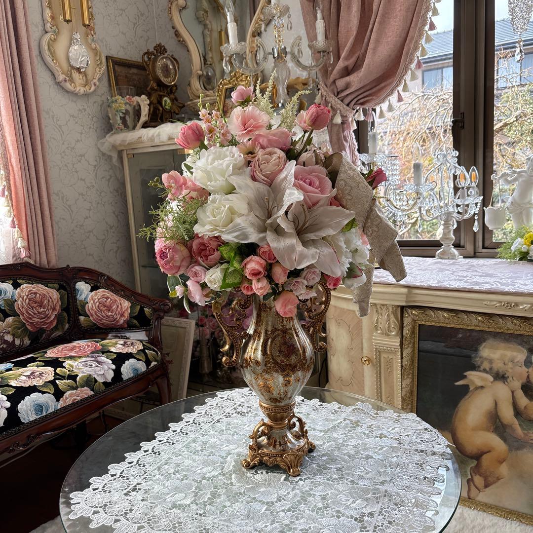 ロココ調 造花アレンジメント 特大サイズ ダブルフェイス