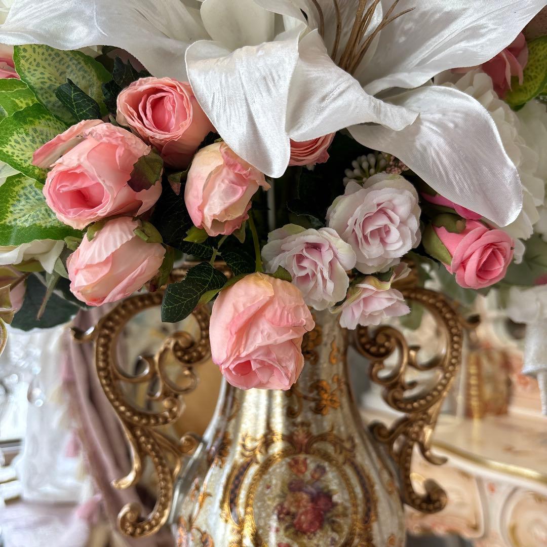 ロココ調 造花アレンジメント 特大サイズ ダブルフェイス