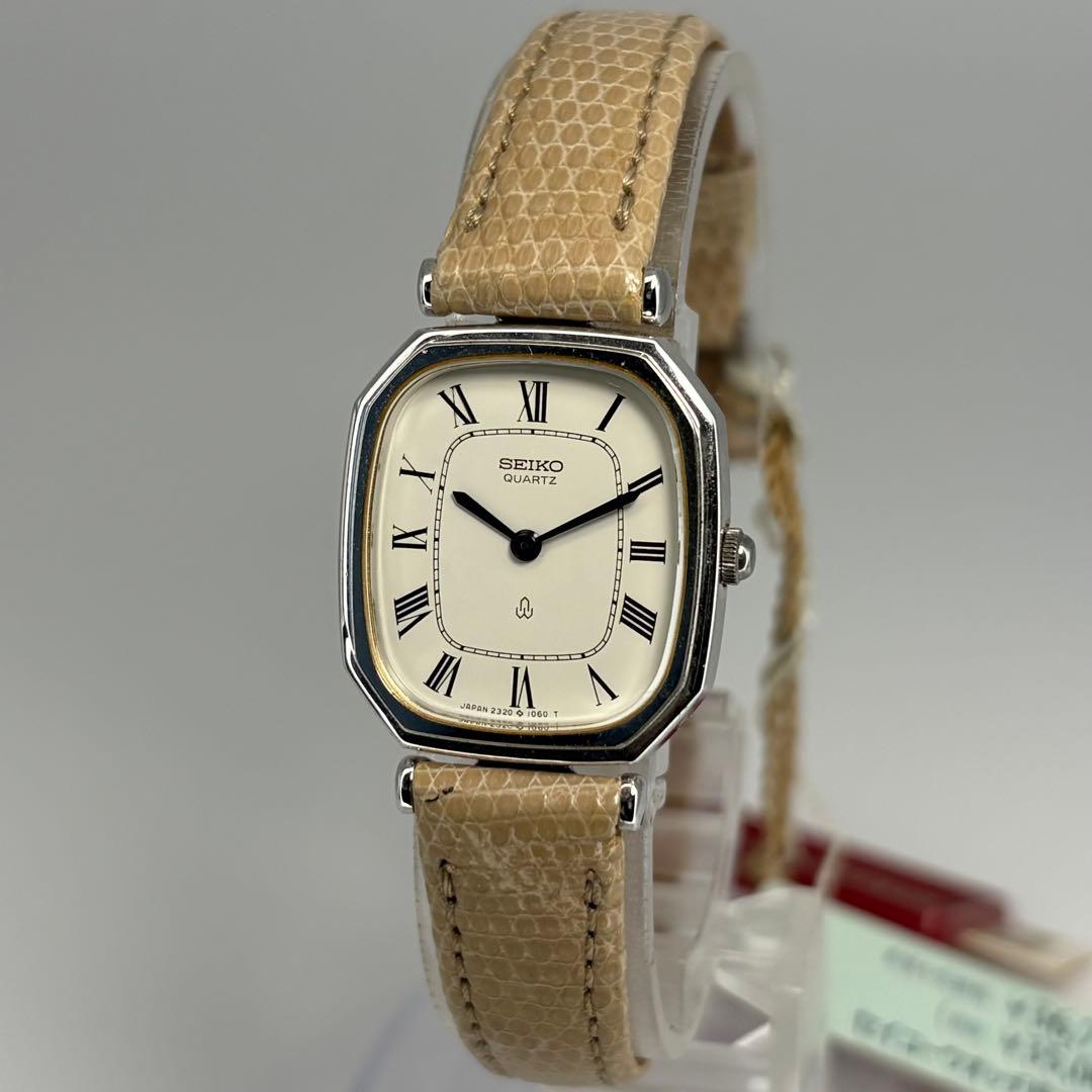 未使用品 SEIKO セイコー ソシエ 1980年製 クォーツ腕時計 電池交換済