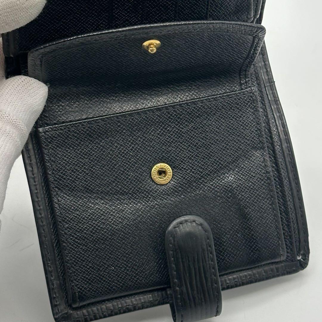 ルイヴィトン ポルトビエ カルトクレディ コンパクト エピ ブラック 二つ折り