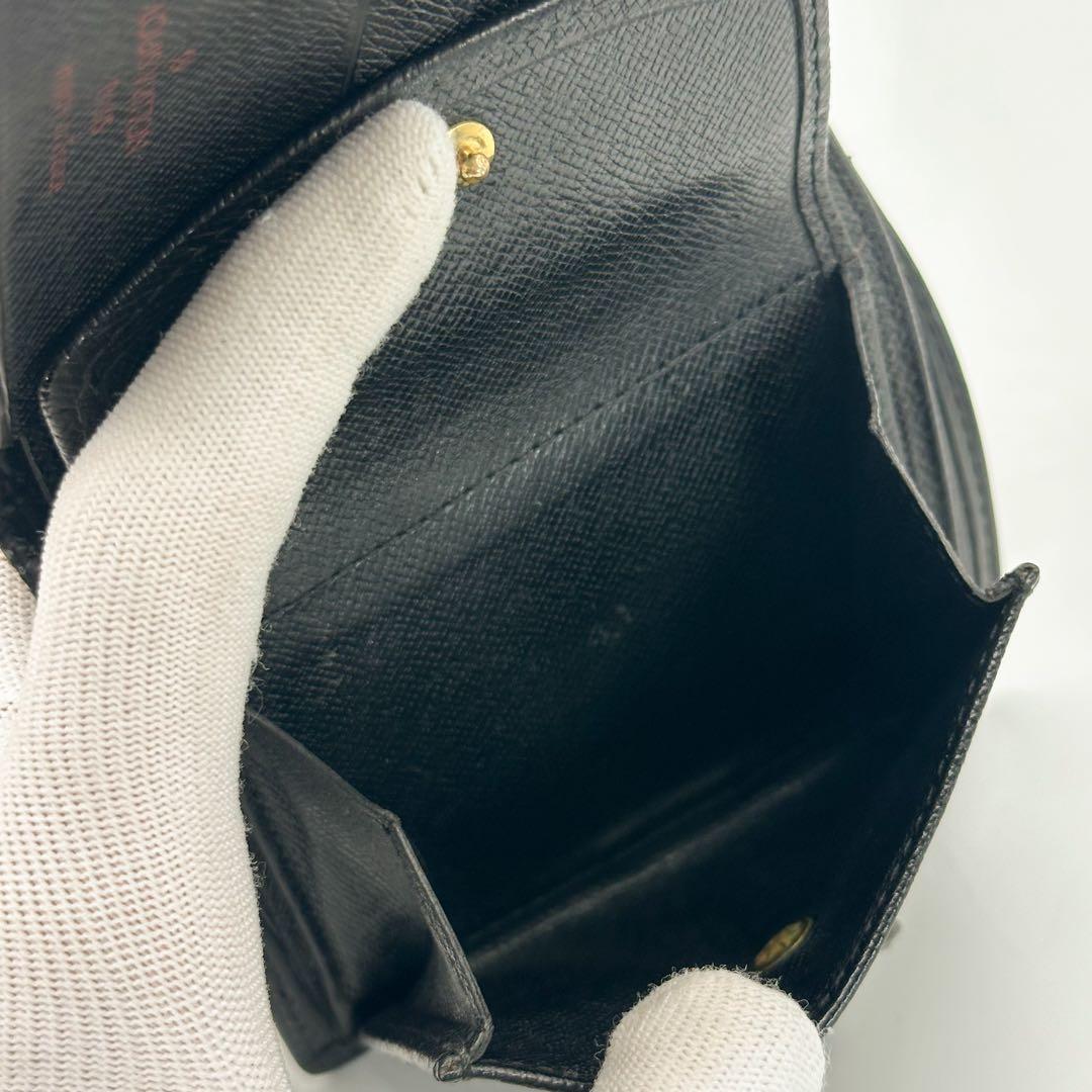 ルイヴィトン ポルトビエ カルトクレディ コンパクト エピ ブラック 二つ折り