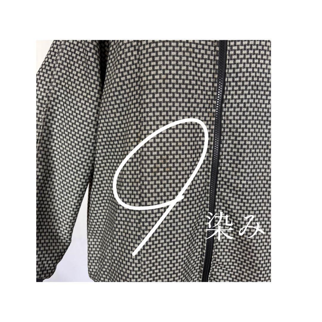 着物リメイク　100番　男児着物地　鯉柄ブルゾン　リバーシブル