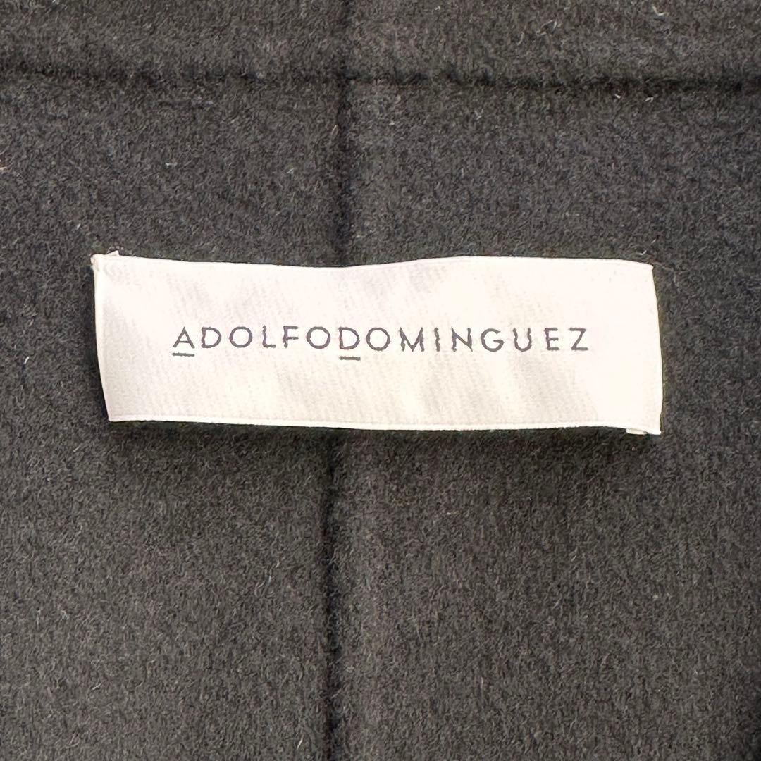 ADOLFO DOMINGUEZ ガウンコート ダブルフェイス ベルト 女優襟