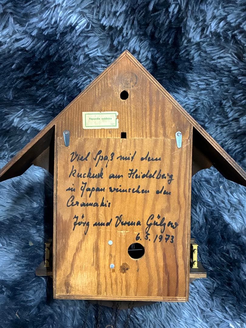 希少 ビンテージ ドイツ製 鳩時計 からくり時計 音楽隊 振子時計 ぜんまい