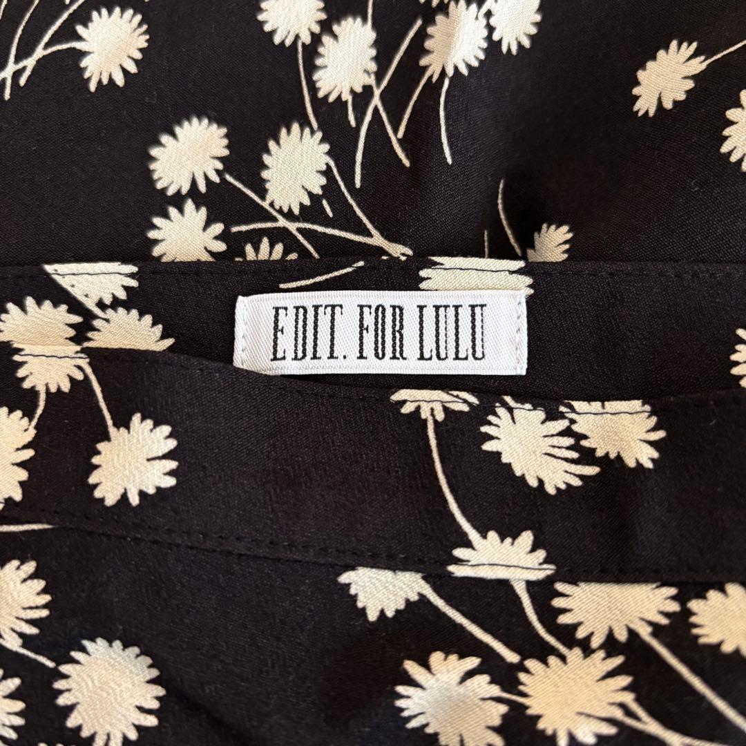 大人気✨EDIT.FOR LULU フラワーマキシスカート 黒 定価2.4万円
