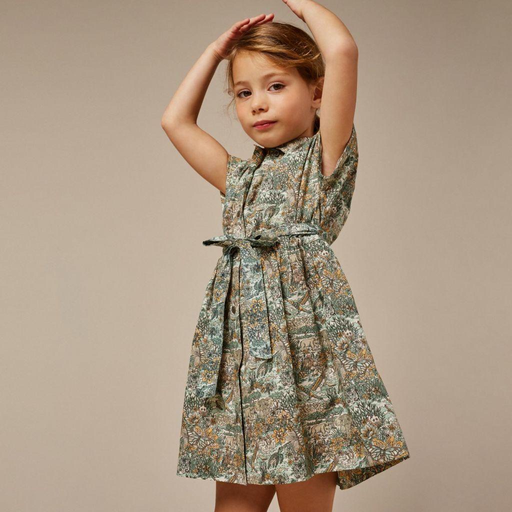 Bonpoint♡ アニマル リバティ ドレス 12A