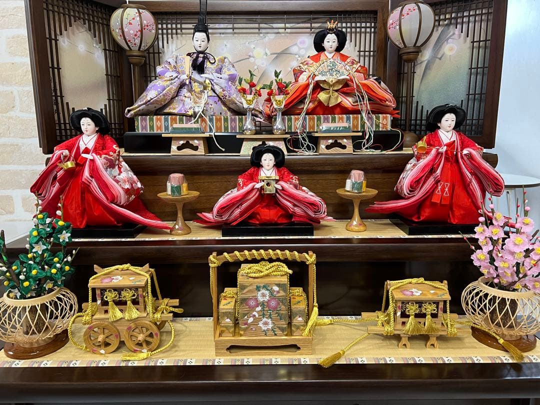 【美品】高級雛人形　3段飾り　収納