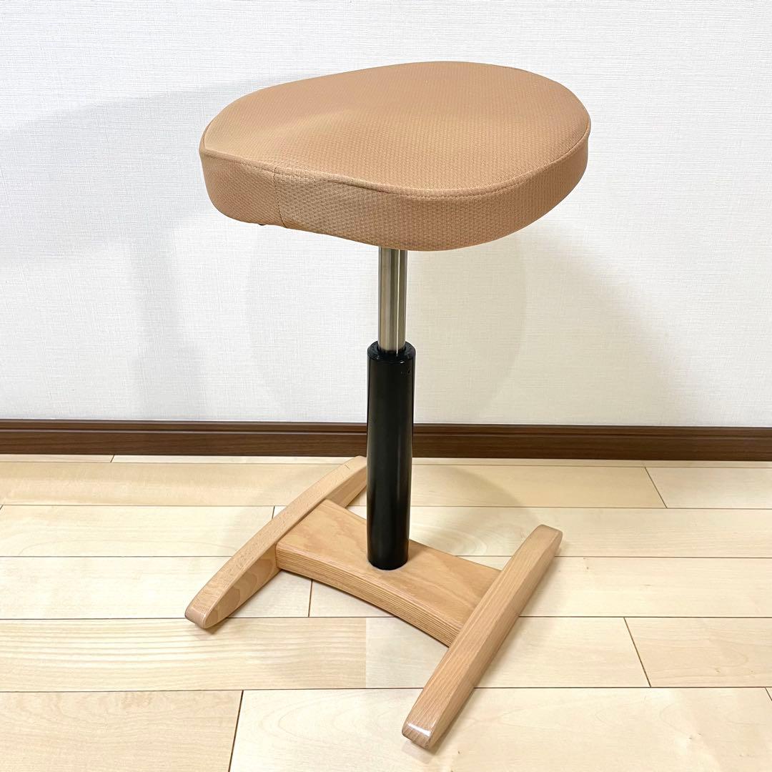 バランスラボ バランスチェア バランスシナジー ベージュ カバー付き 中古品