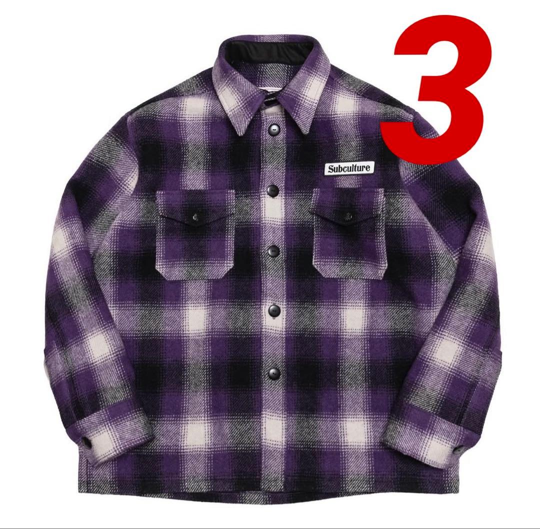 サイズ3 SUBCULTURE OMBRE CHECK JACKET