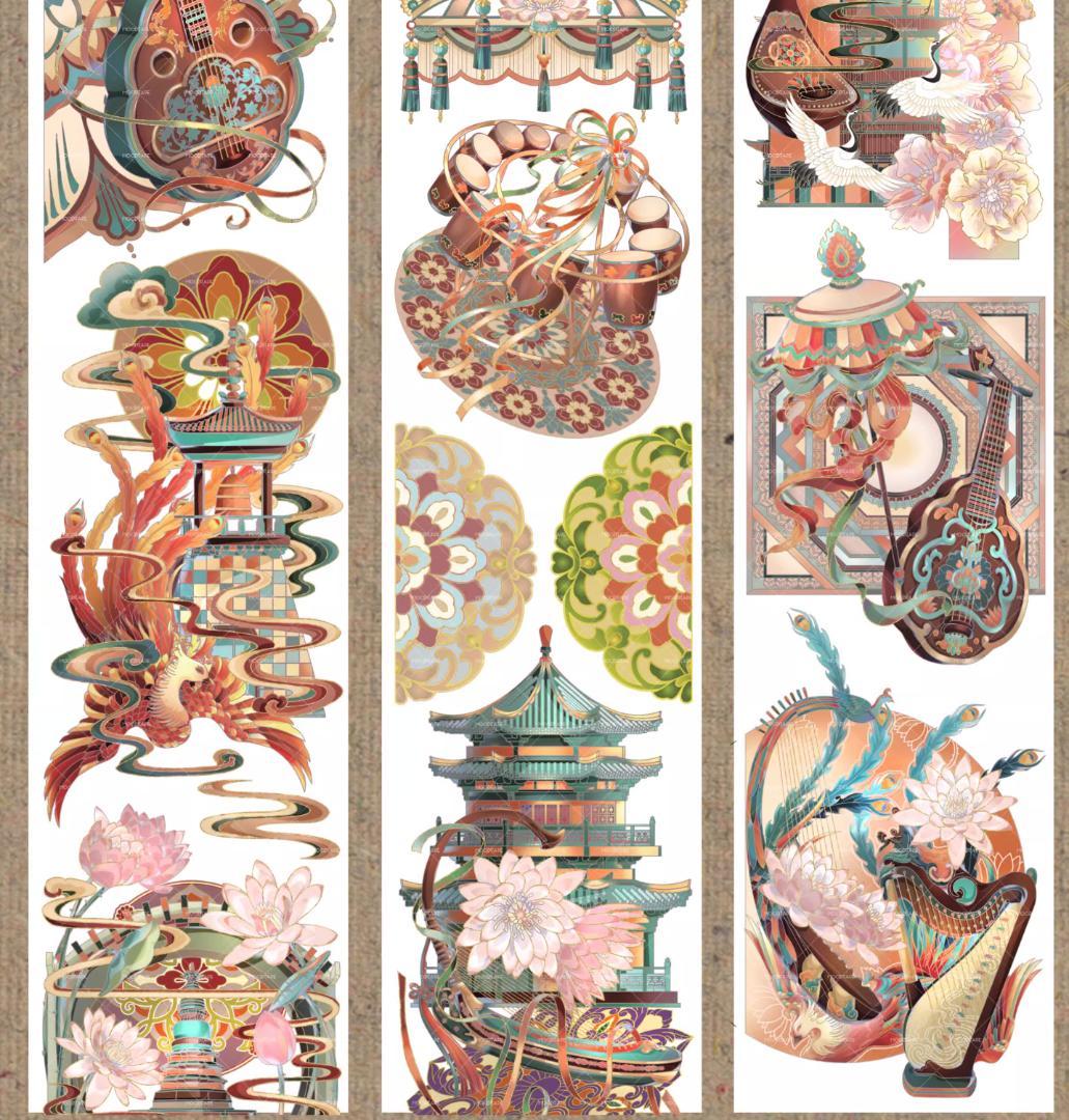 【3巻セット】中華風 唐風 韓風 ビンテージレトロ MOODTAPE 和風