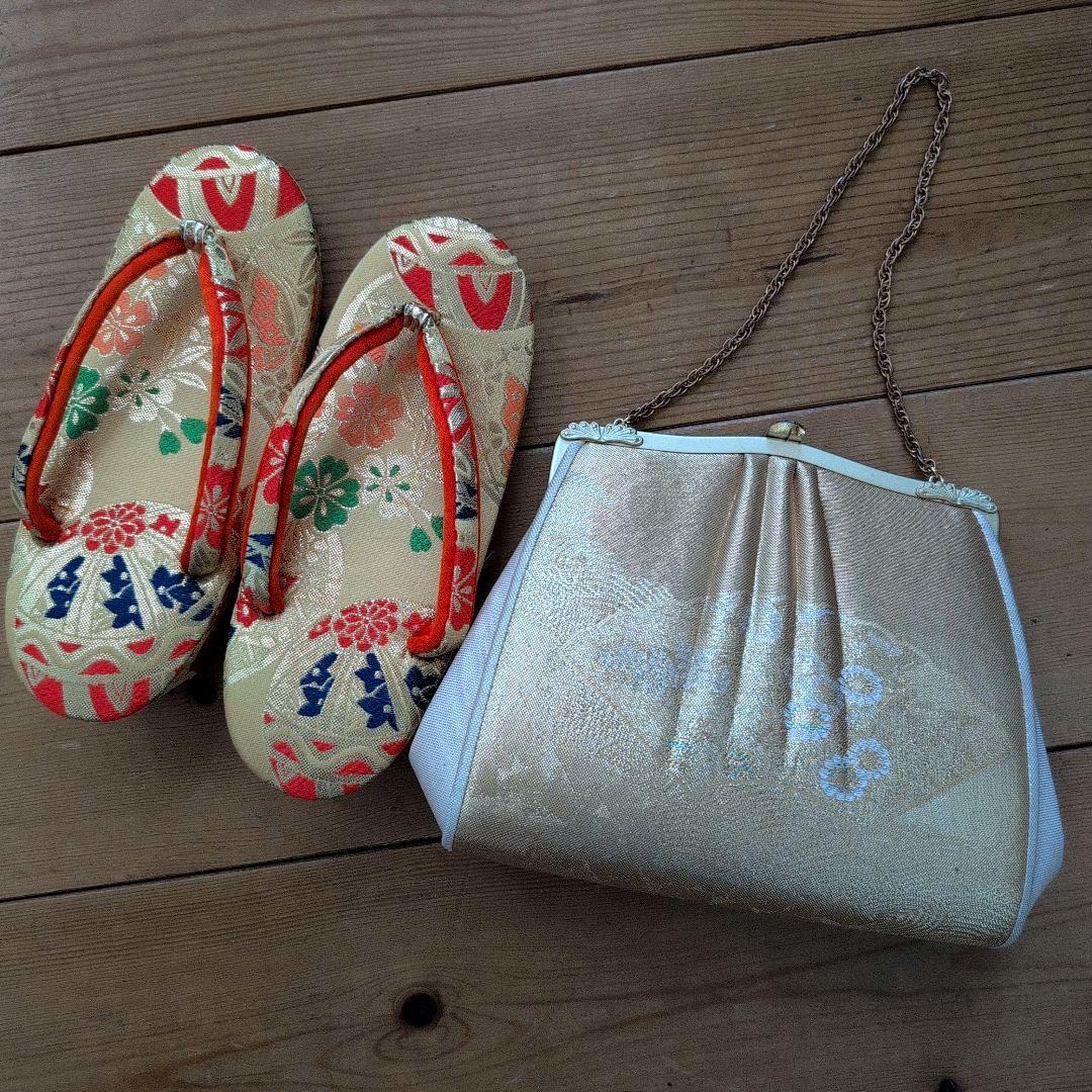 七五三7歳女の子総絞り着物＆半幅帯＆帯締め&帯揚げ&草履＆バッグ