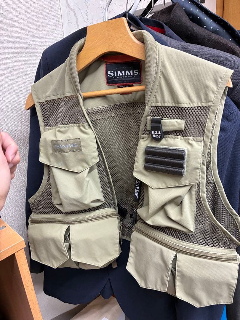 シムス　メッシュベスト　サイズM 渓流ルアー　ベイトフィネス　フライパッチ付