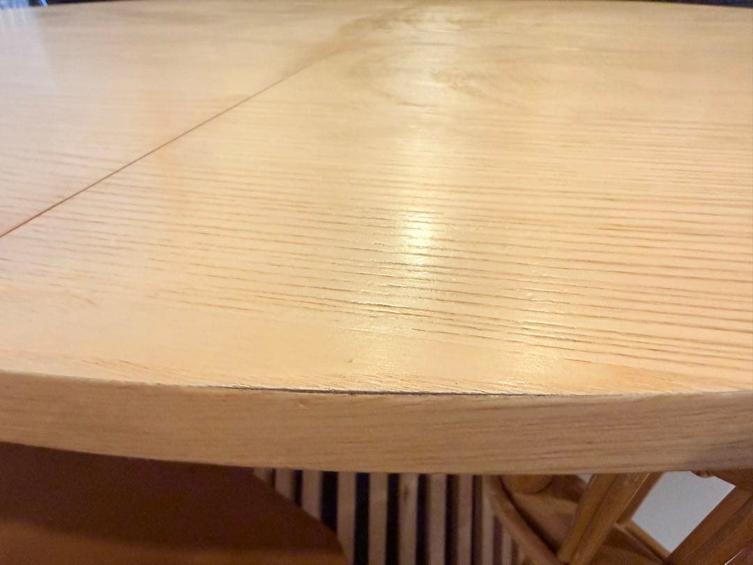 伸長式ラウンドテーブル 円形 ダイニングテーブル 拡張 木製 ジャパンディ 丸型