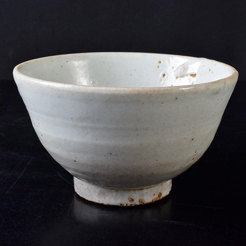 朝鮮美術　李朝　高麗白磁　茶碗　時代箱付　D　R8763
