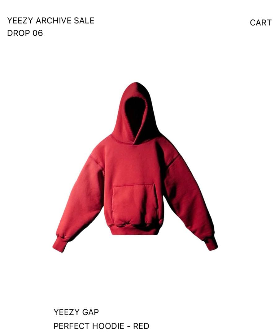 YEEZY GAP PERFECT HOODIE レッド M