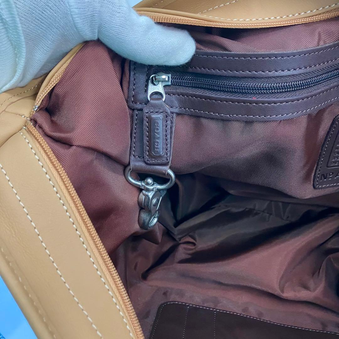 【上質】オールドコーチ レザートート キャメル A4収納可・軽量 ビジネス 肩掛