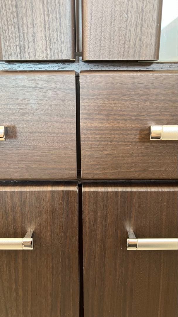 ニトリ　食器棚　ブラウン