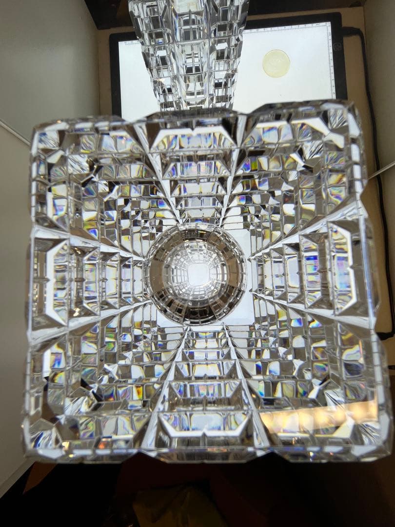 HOYA クリスタル　最高級　佐々文夫　クリスタルガラス　花瓶　美品