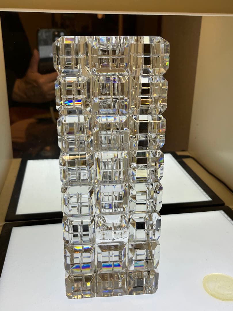 HOYA クリスタル　最高級　佐々文夫　クリスタルガラス　花瓶　美品