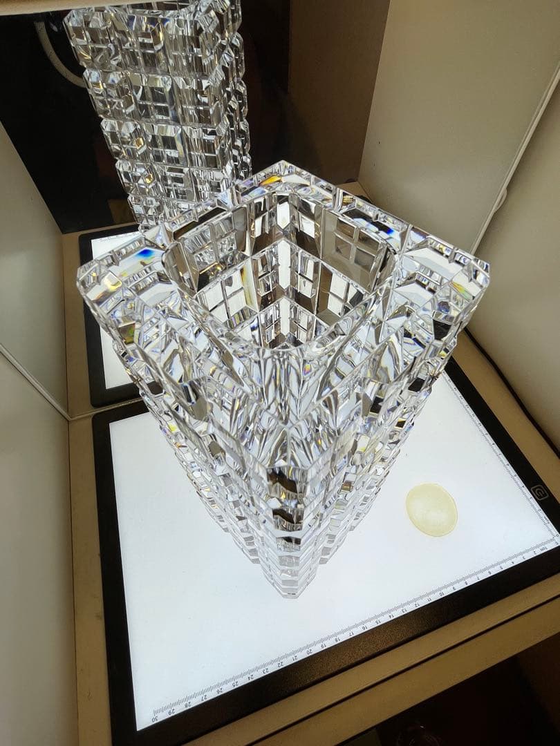 HOYA クリスタル　最高級　佐々文夫　クリスタルガラス　花瓶　美品