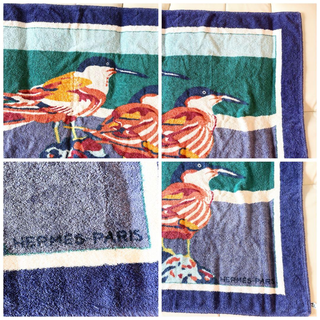 HERMES エルメス　ビーチタオル　バスタオル　アニマル　鳥