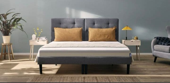 エマ　グレー クイーン　ベッド　フレーム ポケット付き　エマスリープ　emma