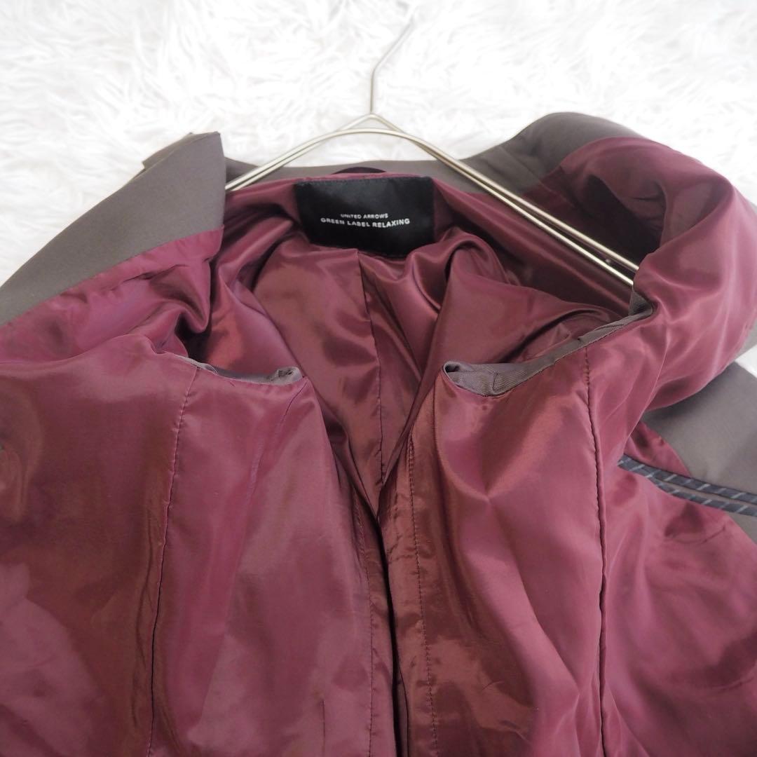 美品 グリーンレーベルリラクシング カチリラ ノーカラー パンツスーツセット