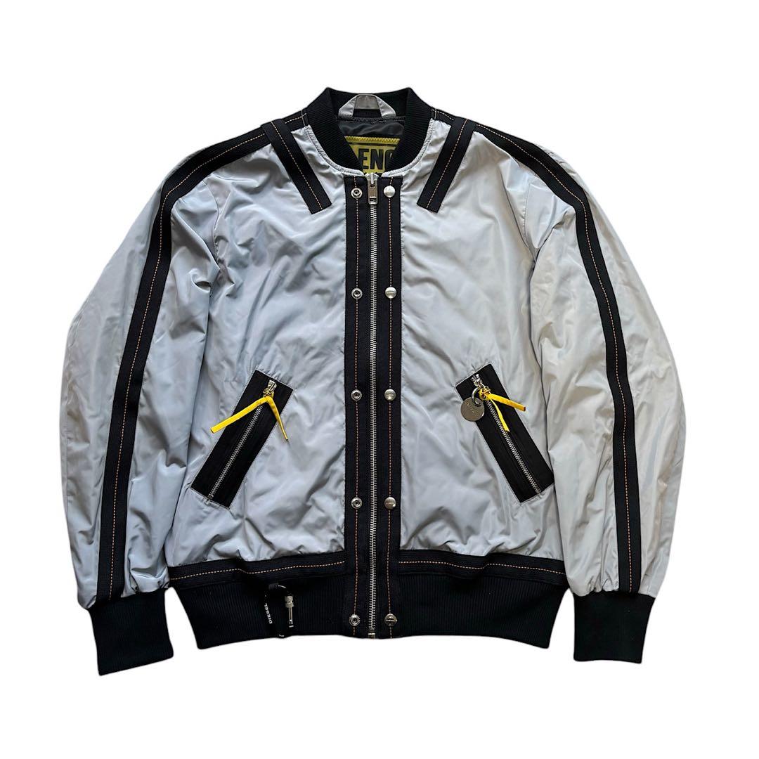 DIESEL ギミック レザーパッチ ボンバージャケット