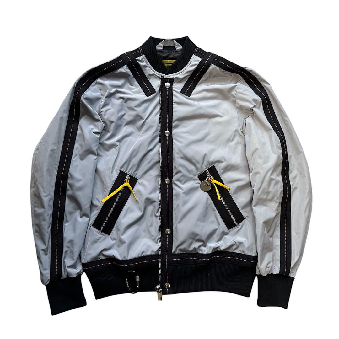 DIESEL ギミック レザーパッチ ボンバージャケット