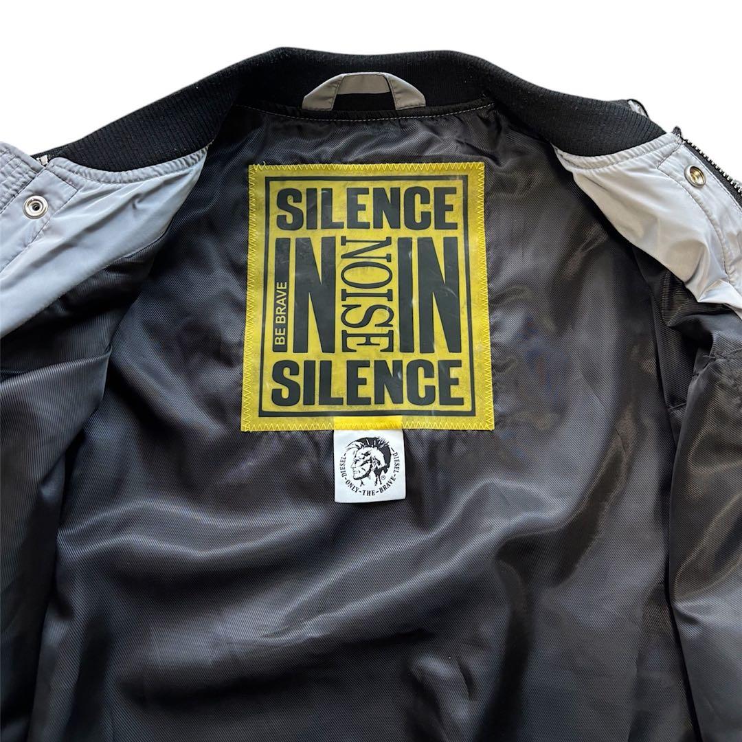 DIESEL ギミック レザーパッチ ボンバージャケット