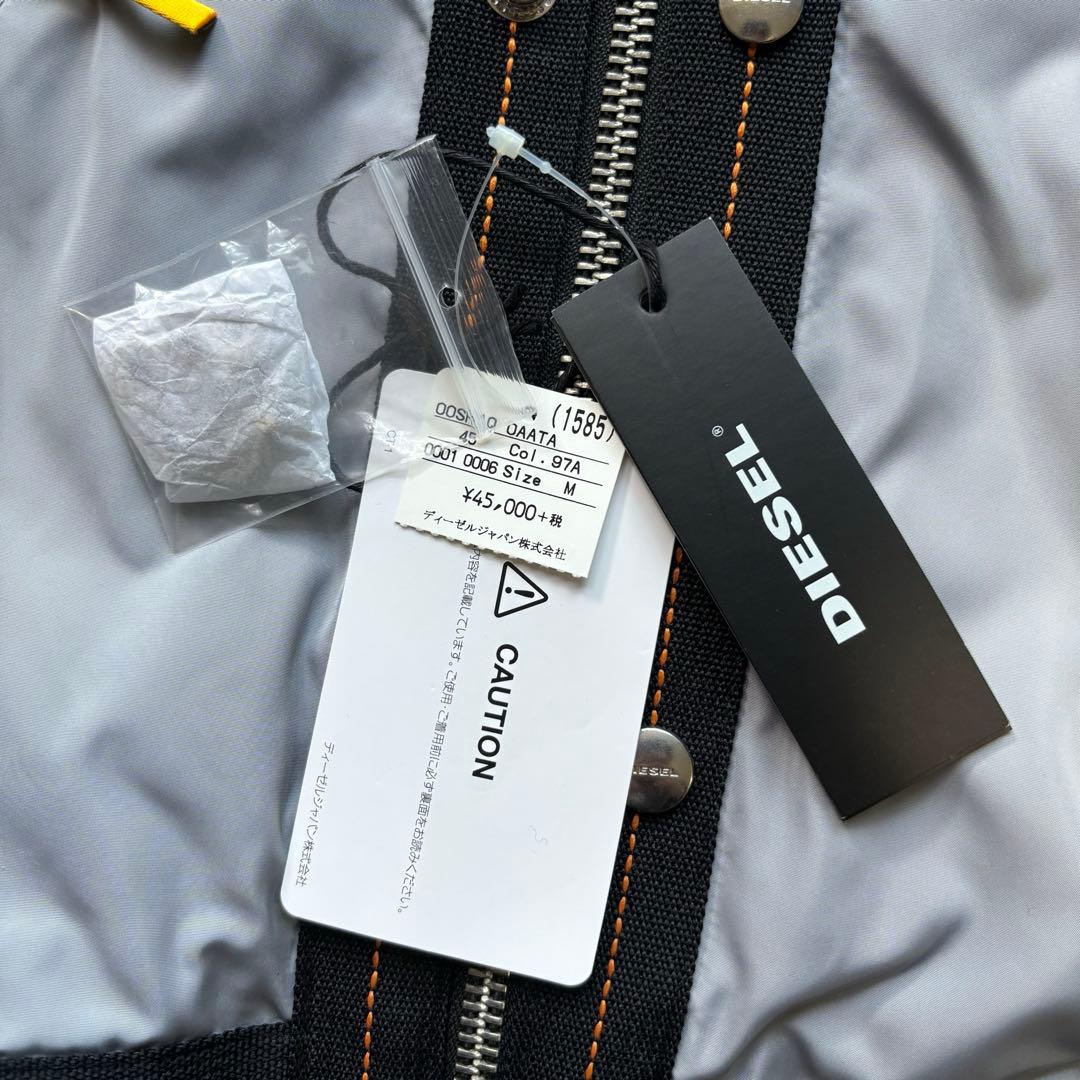 DIESEL ギミック レザーパッチ ボンバージャケット