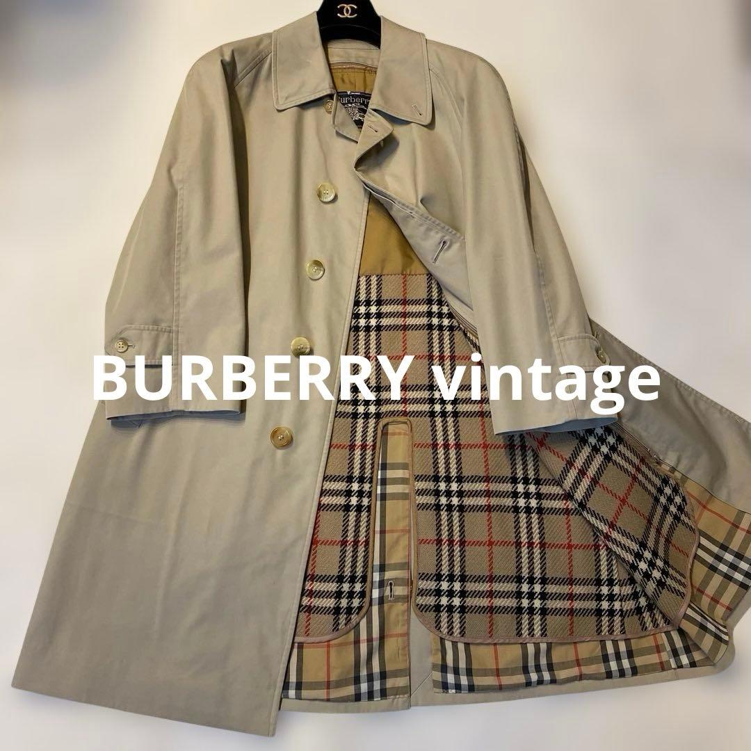 BURBERRY vintage ノバチェックステンカラーコート　ライナー付き