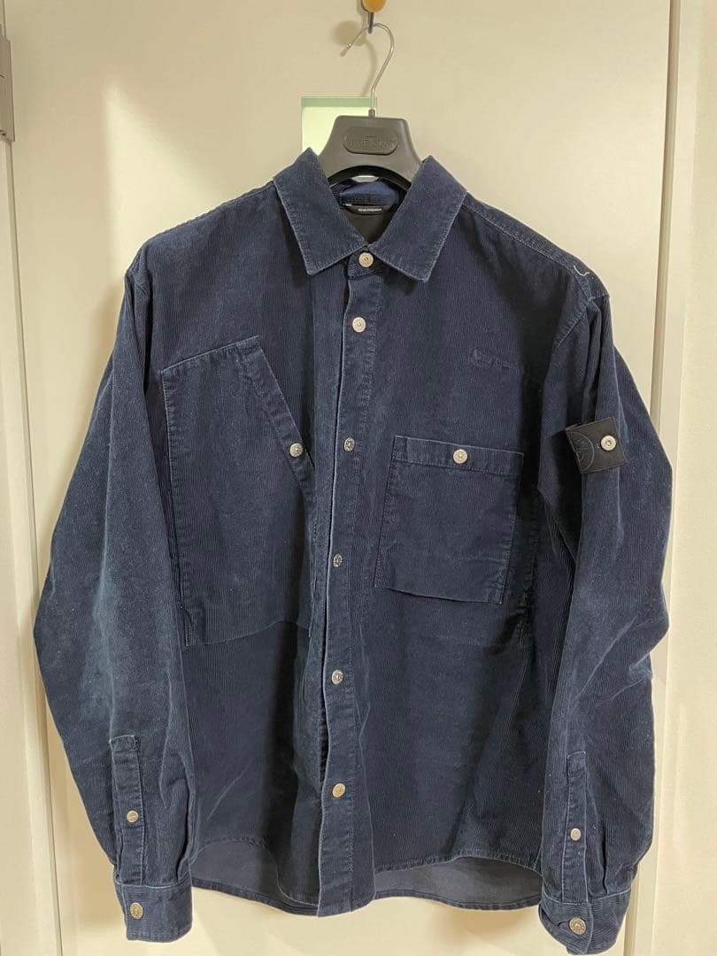 25aw STONE  オーバーシャツ リブディテール＆リンス加工
