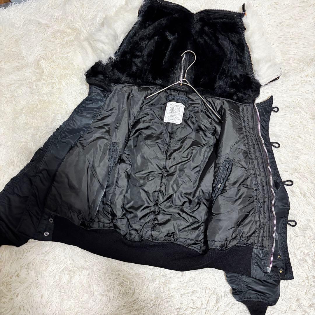 けーけー様 ALPHA N-2B USA製 希少 ホワイトファー S y2k