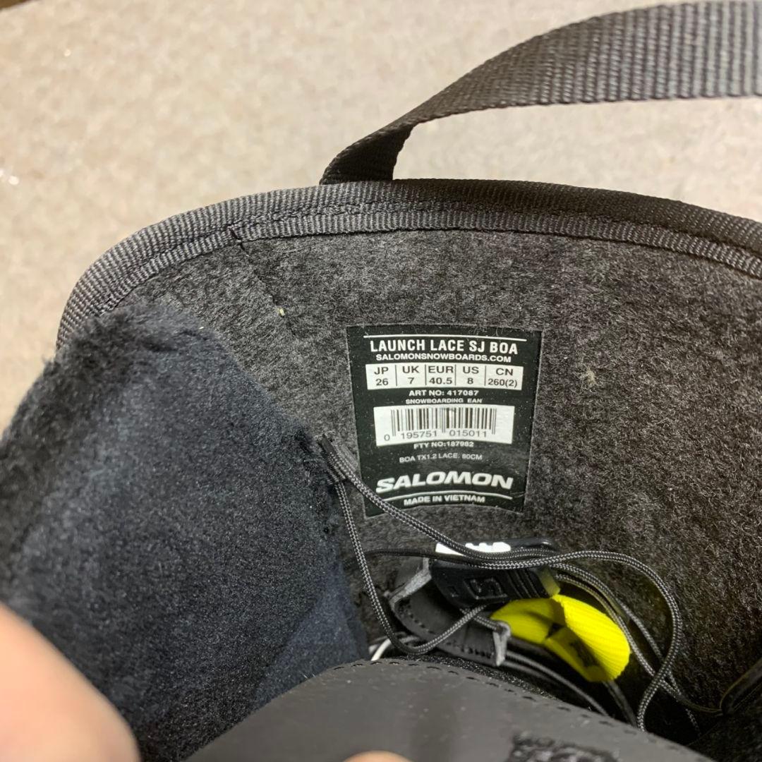 H253\" SALOMON LAUNCH スノーボードブーツ ブラック/ホワイト