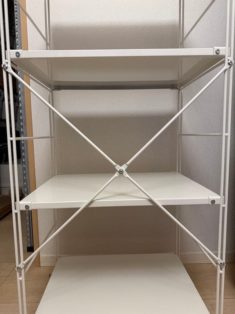 無印良品ホワイト スチールラック 4段 キャスター付き