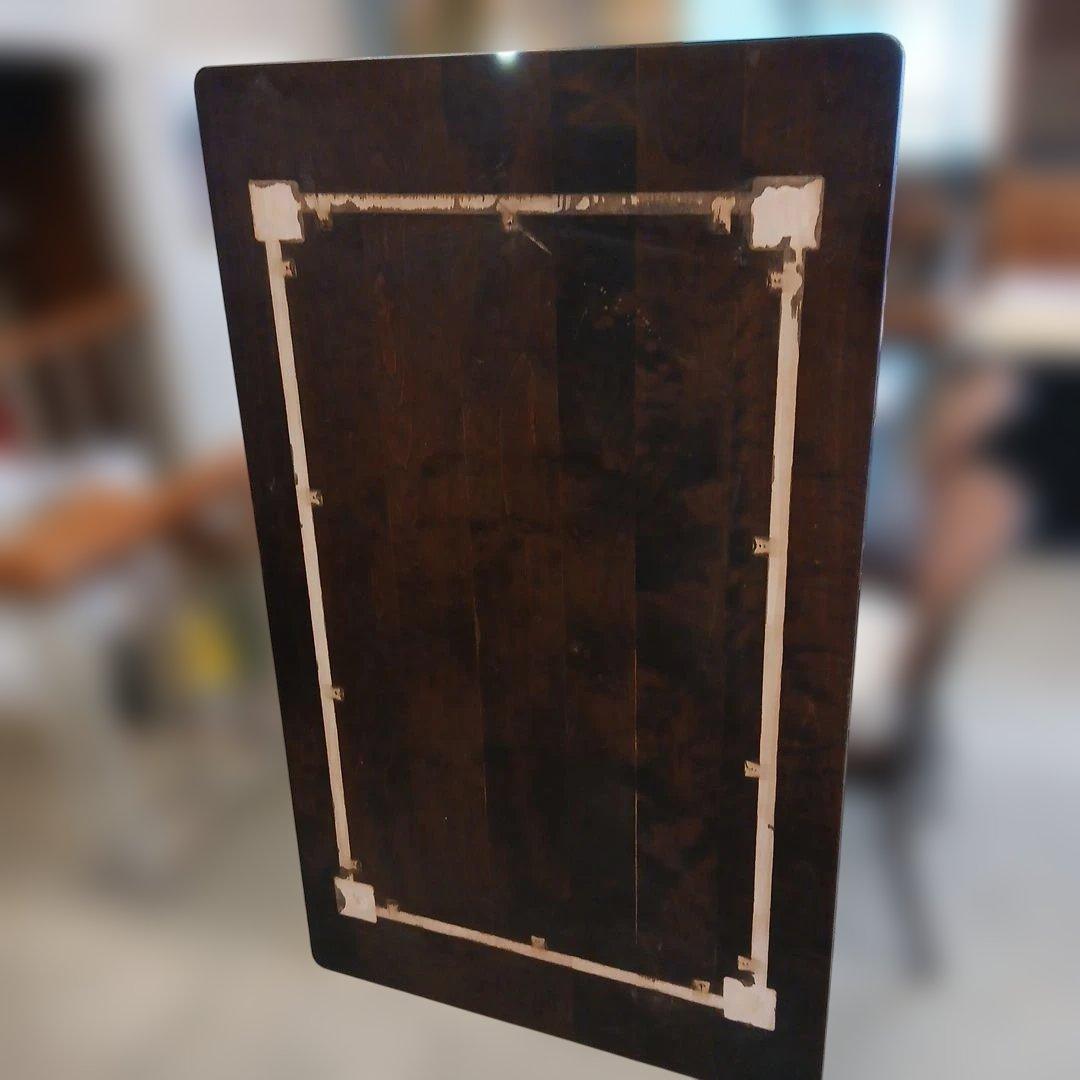 北海道民芸ダークブラウン クラレ 木製 長方形 テーブル天板 ムク板　樺材