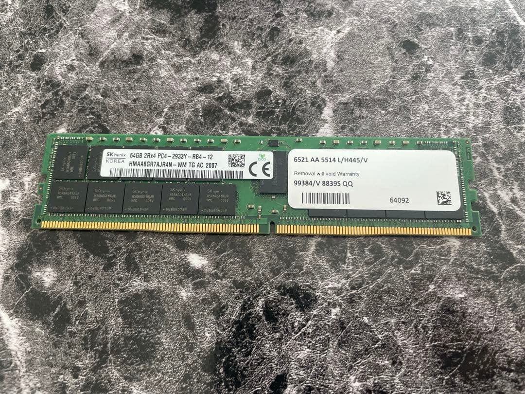 メモリー SK hynix 64GB DDR4-2933 ECC RDIMM