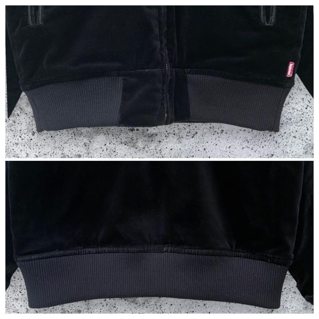 【豪華刺繍】ネイバーフッド リバーシブル スカジャン 黒 S ベロア サテン 虎