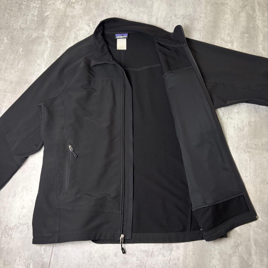 Patagonia ソフトシェル ウインドシールドジャケット L ブラック 黒
