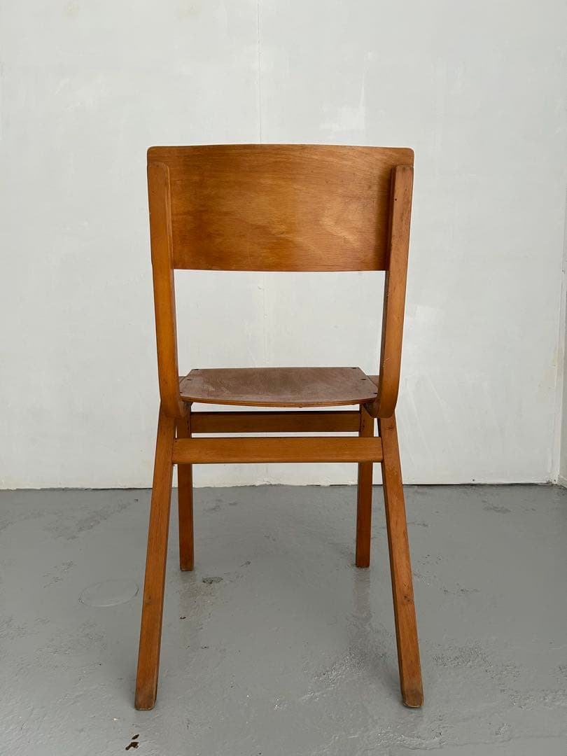 イギリス　学校の椅子　スクールチェア　木製　イングランド　チェア　ビンテージ