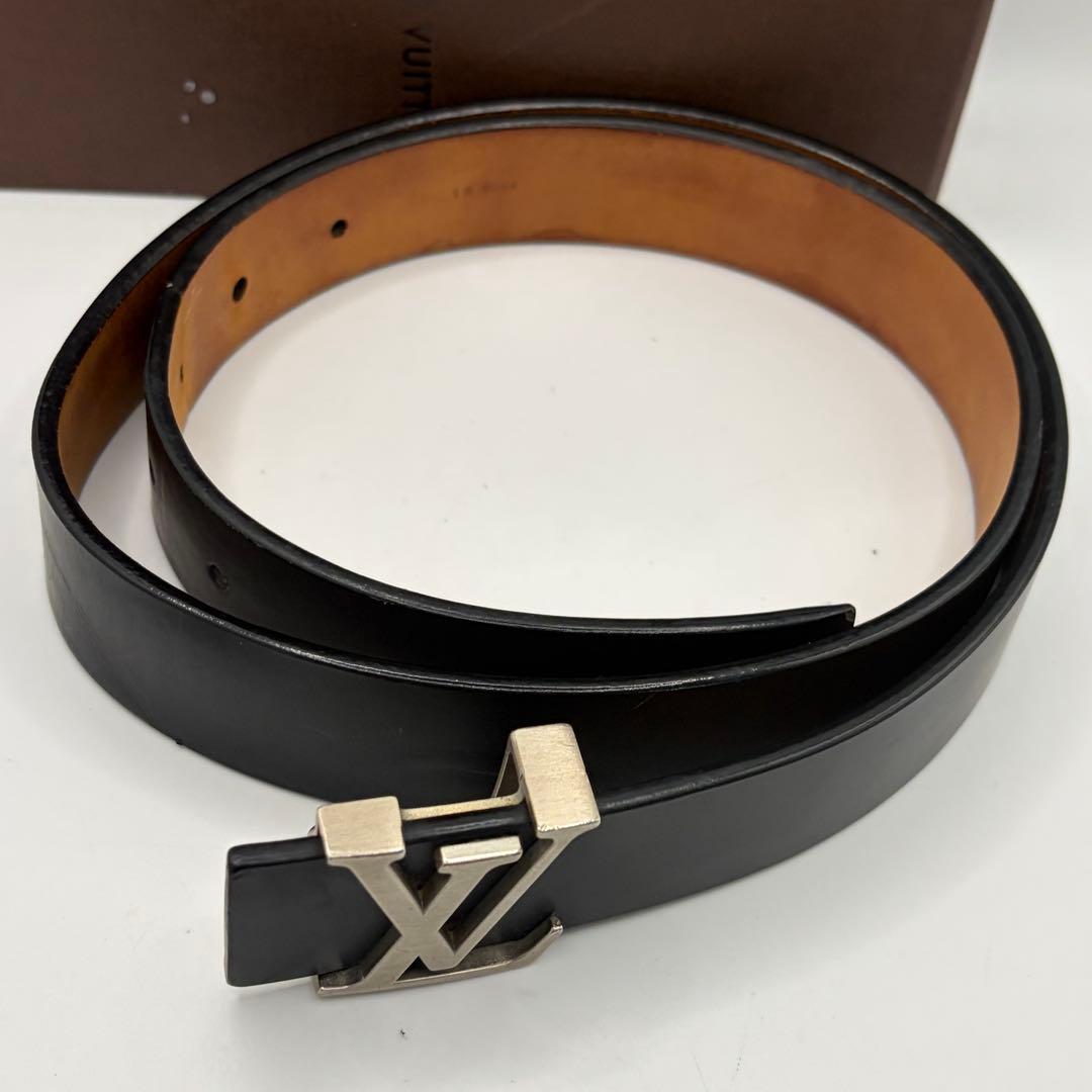 【M6901】ルイヴィトン☆サンチュール LVロゴバックル レザーベルト