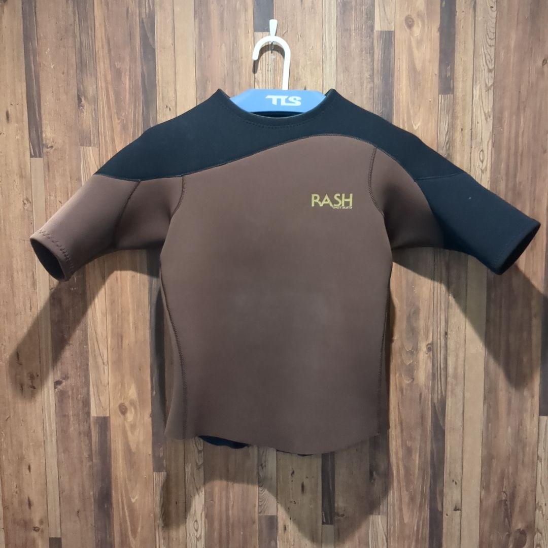 RASH 半袖タッパー ブラウン・ブラック既製L